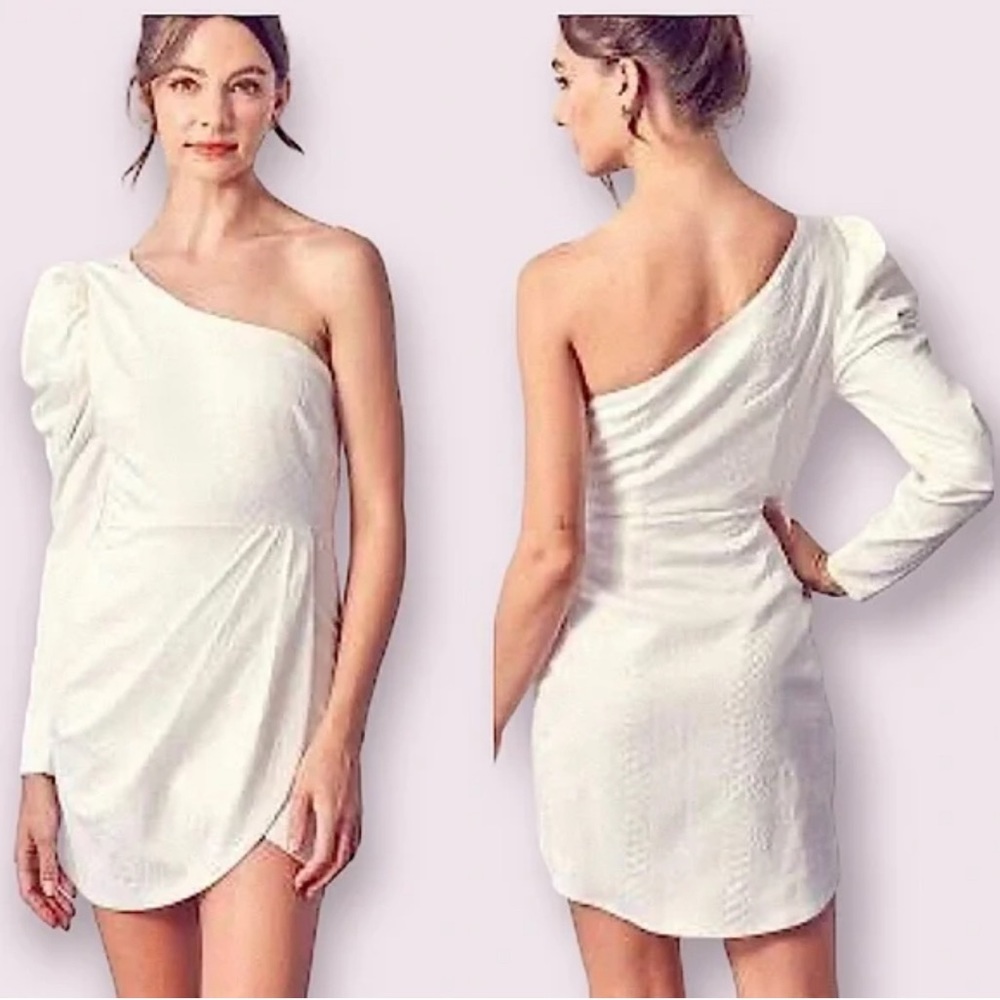 Do + Be One Shoulder Dress “Easy on Me Python Dress”
